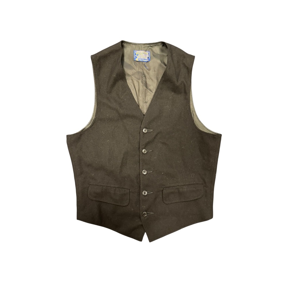 Pendleton Charcoal Brown Wool Vest